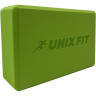Блок для йоги и фитнеса UNIX FIT (200 г) 23 х 15 х 7 см, 1 шт, зеленый YBU200GGN