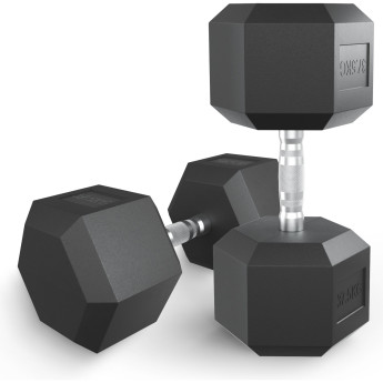 Гантель гексагональная UNIX FIT обрезиненная 37,5 кг