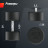 Гантель круглая UNIX FIT PRO обрезиненная 47,5 кг DBRND47_5PBKx2